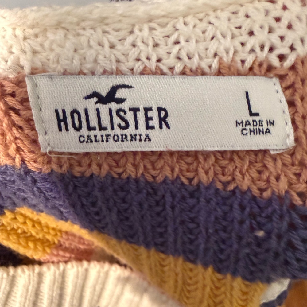 Hollister Colorful Striped Crew Neck Sweater cropped - Picture 2 of 6